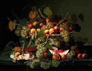 Severin Roesen Still Life with Fruit oil on canvas
